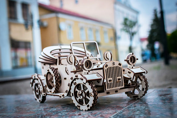 Retro car wooden 3D puzzle